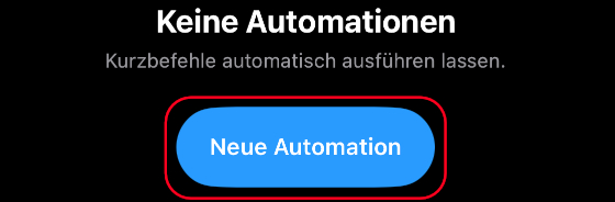 Schaltfläche „Neue Automation