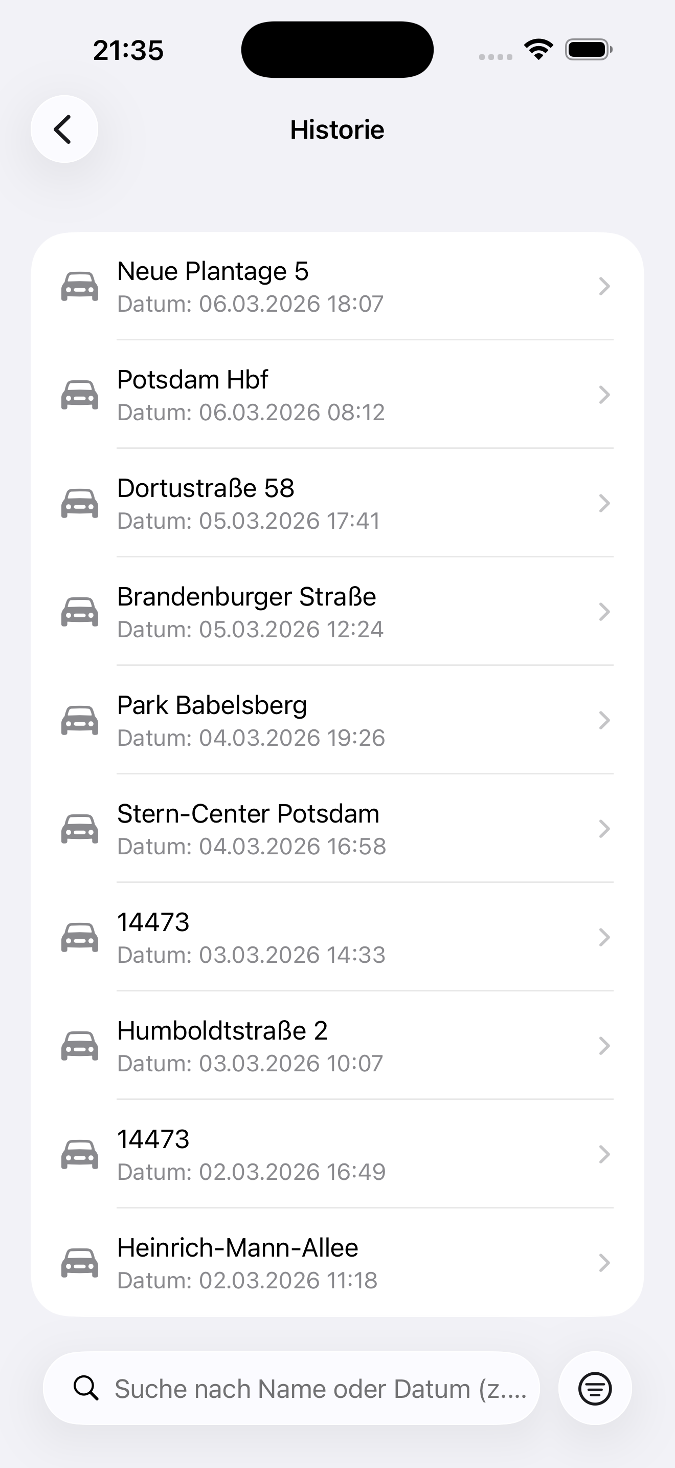 Historienansicht von Parkwärter